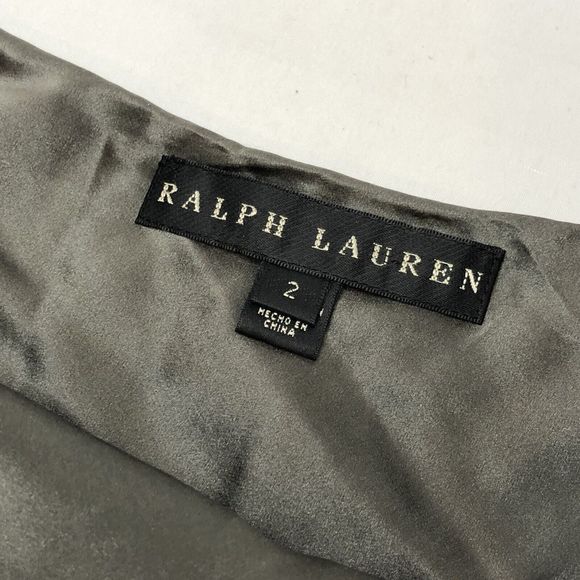 Ralph Lauren Black Label Gray Cashmere Wool Draped Skirt 2 Lined A-Line Ruffle - Picture 6 of 15